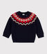 Pullover jaquard in lana e cotone per bebè