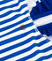 Costume da bagno intero a righe bambina blu SURF/bianco MARSHMALLOW