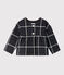 Cardigan a scacchi bebè femmina nero CITY/bianco MULTICO