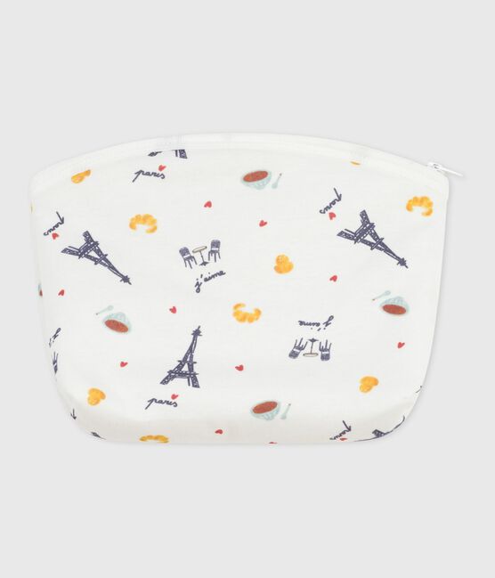 Pochette in cotone con balene stampate neonato MARSHMALLOW/ ADRIATIC