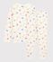 Pigiama con fantasia scimmiette multicolori bambina/bambino in cotone biologico bianco MARSHMALLOW/bianco MULTICO