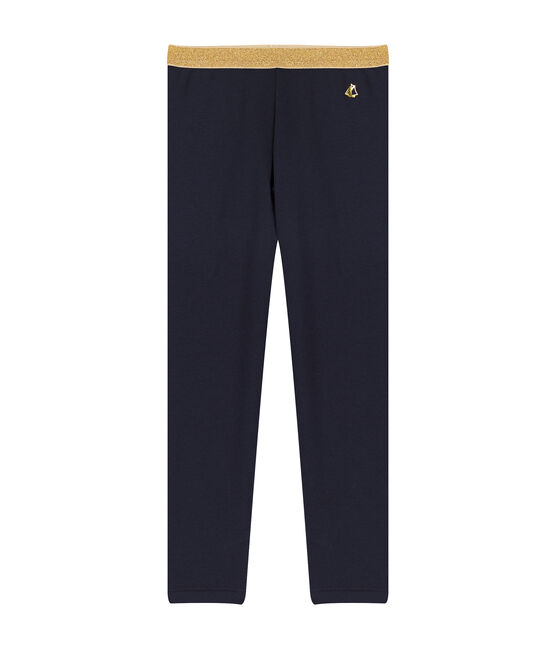 Pantalone in maglia bambina blu SMOKING