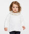 Cardigan bambina in maglia di lana e cotone bianco MARSHMALLOW