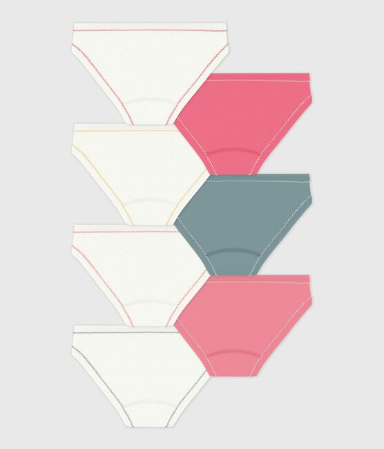 Set di slip in cotone a tinta unita bambina variante 1