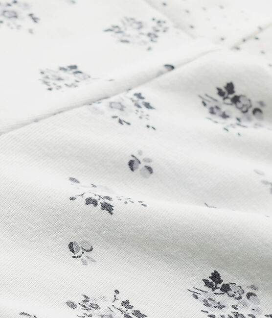 Pantaloni bambina per pigiama Mix&Match bianco LAIT/grigio GRIS/ MULTICO