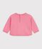 Felpa in cotone con stampa animalier neonato rosa