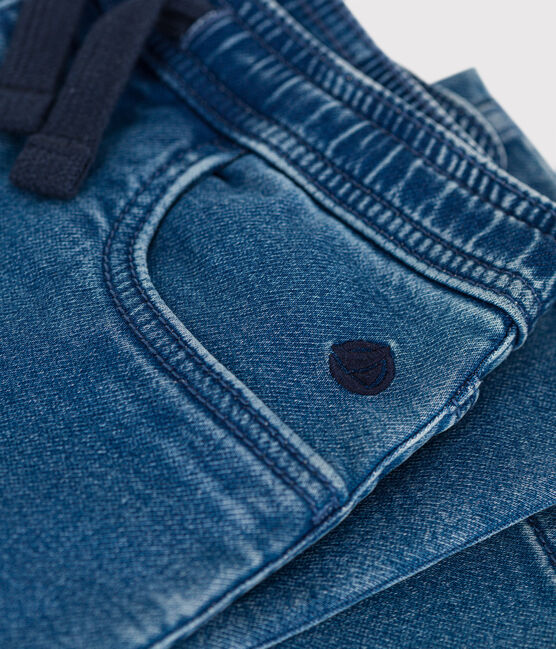 Pantalone regular bambino in denim blu BLEU DELAVE
