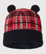 Cappellino bebè maschietto foderato in pile