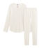Pigiama ragazza a costine bianco MARSHMALLOW/bianco MULTICO