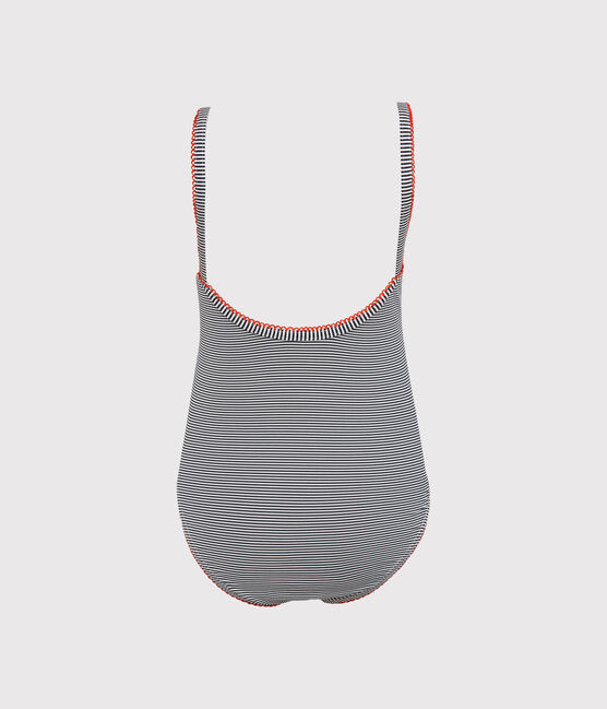 Costume intero bambina blu ABYSSE/bianco LAIT