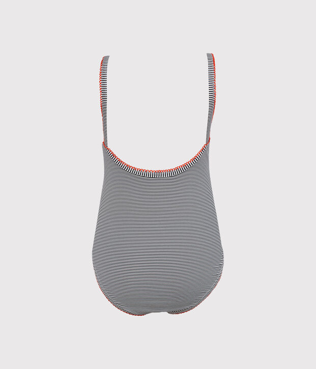 Costume intero bambina blu/bianco