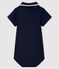 Body con collo a polo in cotone, a manica corta bebè blu SMOKING