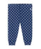 Leggings per bebè femmina stampati blu MEDIEVAL/bianco MULTICO