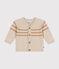 Cardigan in maglia con lana beige AVALANCHE/ CUIVRE