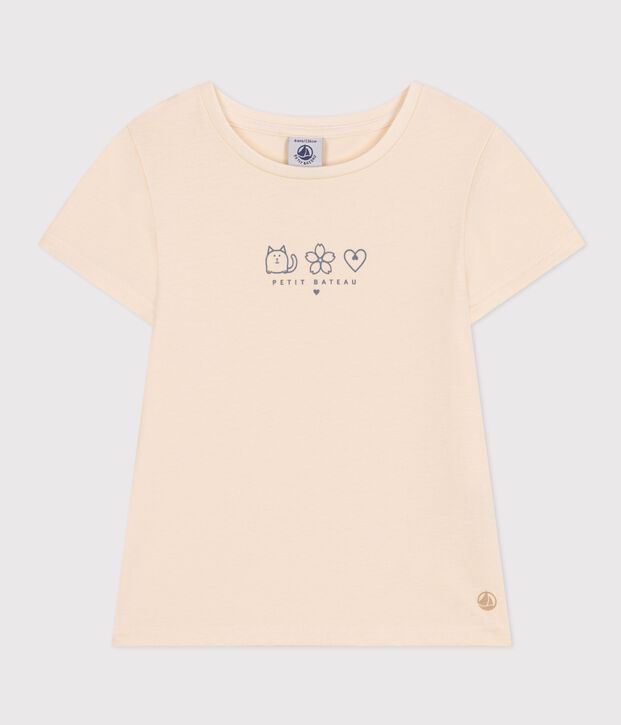 T-shirt in jersey leggero bambina blu/blu