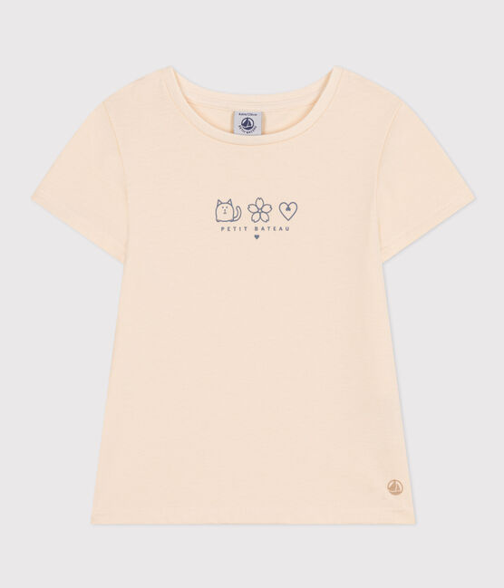 T-shirt in jersey leggero bambina blu AVALANCHE/ BEACH