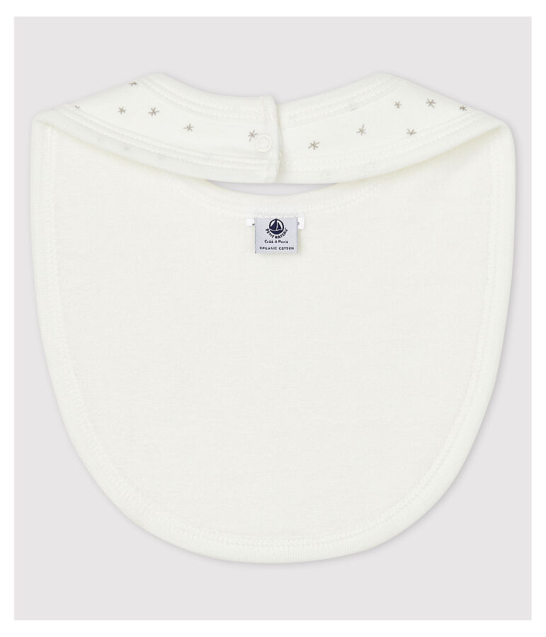 Bavaglino nascita beb&egrave; a stelline bianco MARSHMALLOW/grigio GRIS
