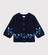 Cardigan bambina in maglia di lana e cotone