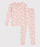 Pigiama bambina in cotone aderente SALINE/ MARSHMALLOW