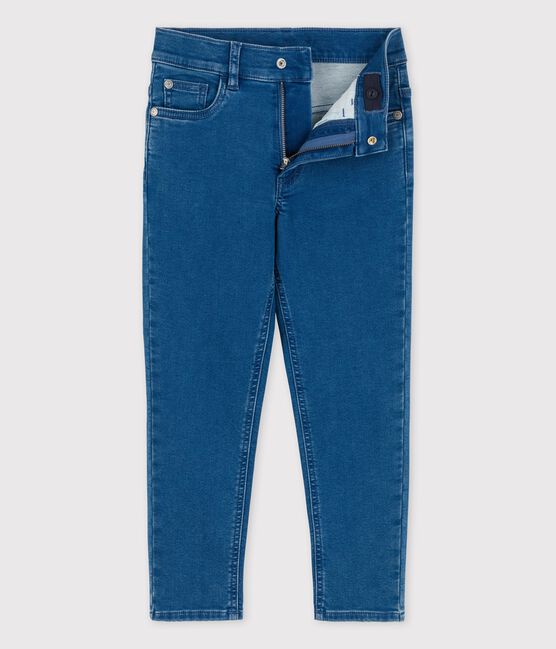 Pantalone bambino in denim taglio regular blu BLEU DELAVE