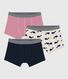 Set di 3 boxer in cotone con stampa di balene bambino