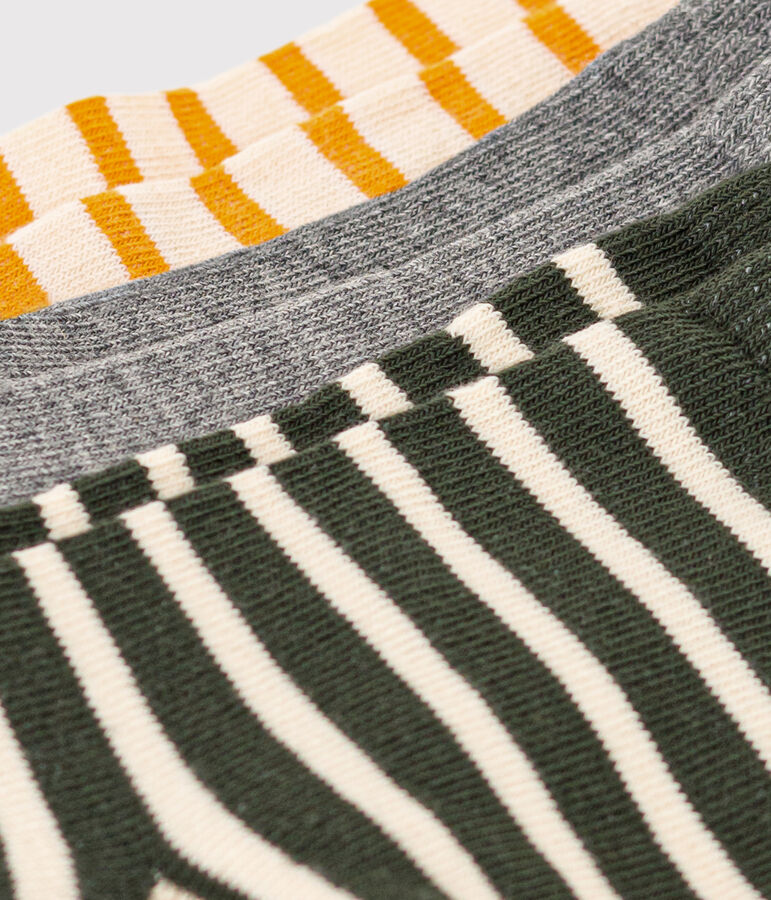 Confezione da 3 paia di calzini a righe bambino unisex multicolore