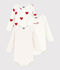 Set di body lunghe con motivo a cuore per neonato multicolore