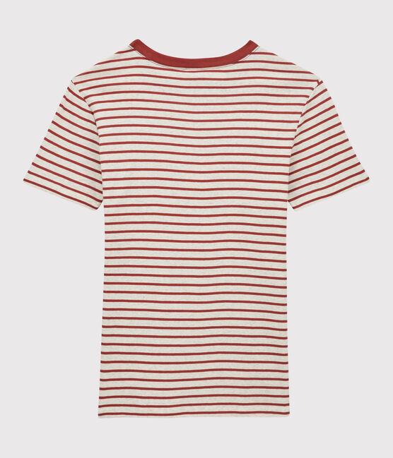 T-shirt L'ICONIQUE girocollo in cotone bio donna beige MONTELIMAR/ OMBRIE
