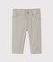 Pantaloni per bebè maschio a righe grigio MINERAI/bianco LAIT
