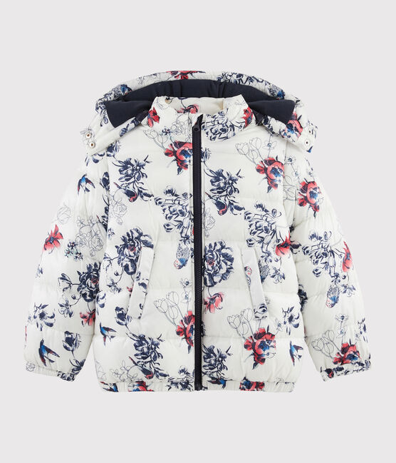 Piumino bambina beige COQUILLE/bianco MULTICO