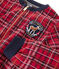 Teddy in maglia tartan bambina rosso TERKUIT/bianco MULTICO