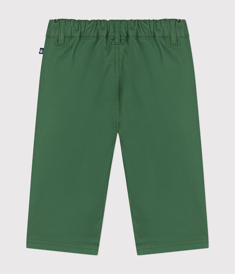 Pantaloni in serge neonato verde