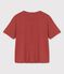 T-shirt TAGLIO BOXY IN TUBIQUE in cotone donna marrone OMBRIE