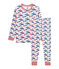 Pigiama bambino a costine bianco MARSHMALLOW/bianco MULTICO