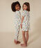 Pigiama short fantasia Parigi in cotone bambino bianco MARSHMALLOW/bianco MULTICO