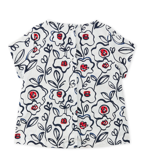 Blusa bebé bambina in popeline bianco MARSHMALLOW/bianco MULTICO