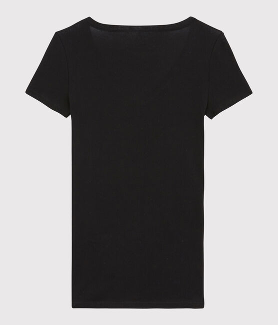 T-shirt a costine leggera Donna nero NOIR