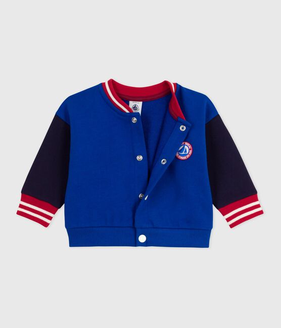 Teddy in cotone bicolore neonato blu OLYMPIC/ SOIR