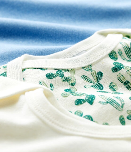 Confezione da 3 body manica corta cactus bebè in cotone e lino variante 1