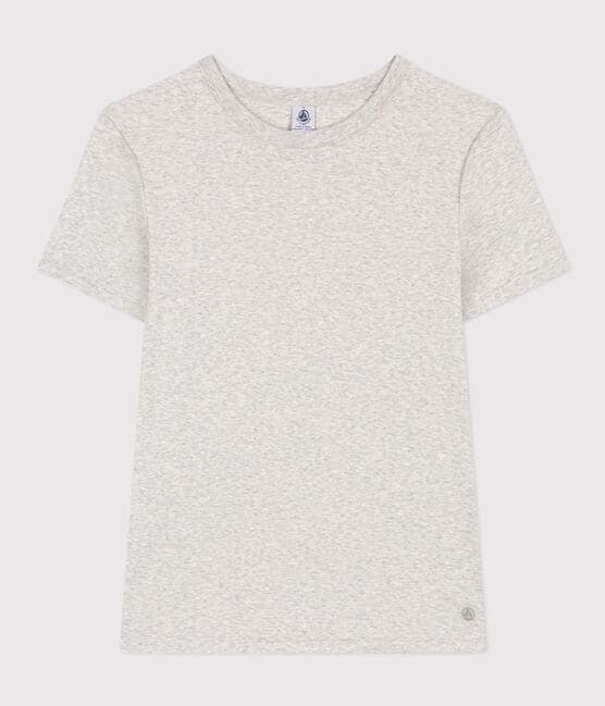 T-shirt L'ICONIQUE girocollo in cotone Donna grigio BELUGA CHINE