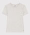 T-shirt L'ICONIQUE girocollo in cotone Donna grigio BELUGA CHINE