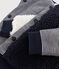 Cardigan reversibile bebè maschio blu SMOKING/bianco MARSHMALLOW