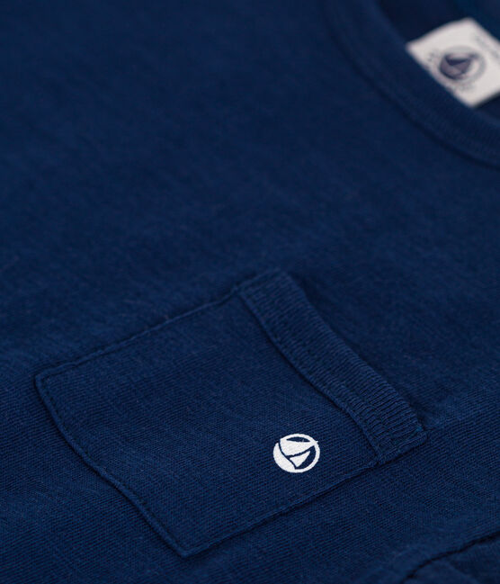 T-shirt bebè a maniche corte in jersey fiammato blu MEDIEVAL