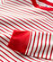 T-shirt marinière in cotone Donna bianco MARSHMALLOW/rosso TERKUIT