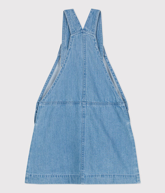 Abito a salopette in denim leggero bambina blu DENIM CLAIR