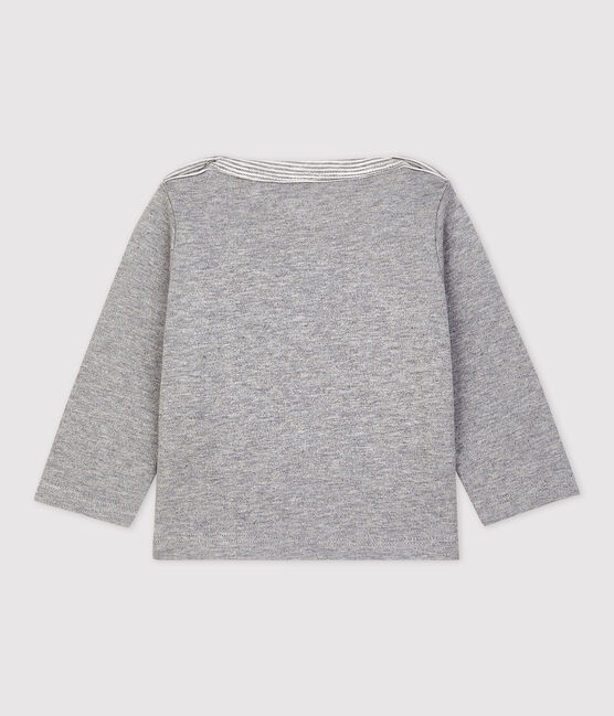 T-shirt a manica lunga bebè maschio a righe grigio SUBWAY CHINE