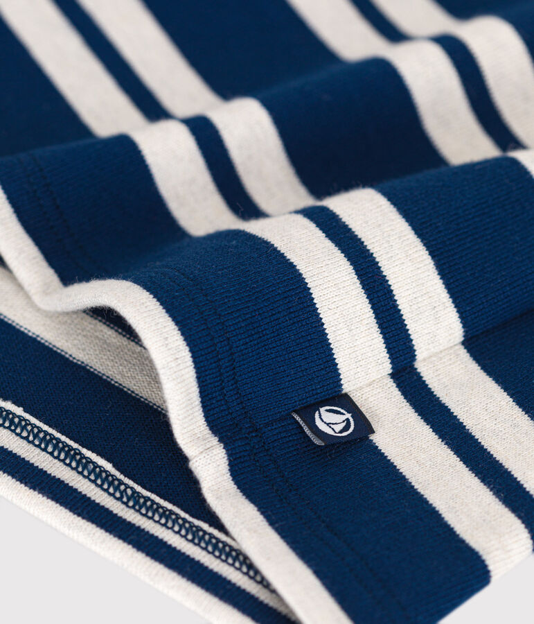 Felpa in cotone spesso bambino blu/beige