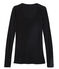 T-shirt a manica lunga con scollo rotondo donna nero NOIR