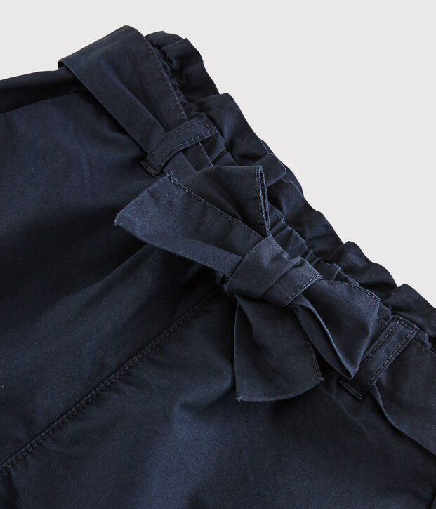 Shorts in serge bambina blu