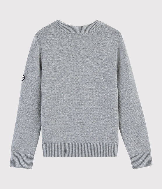 Pullover bambina/bambino in lana e cotone grigio SUBWAY CHINE